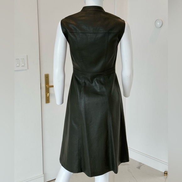 Bcbgmaxazria Allexandria Cocktail Dress Faux Leather Sleeveless XXS - Picture 3 of 9